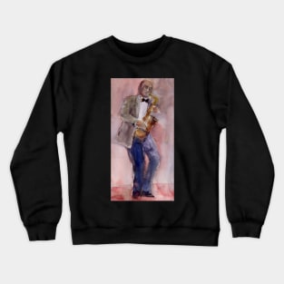 Jazzman and Saxaphone Player - man cave - kitchen Decor- Crewneck Sweatshirt